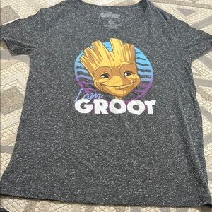 Marvel Groot Gray Short Sleeve Tee